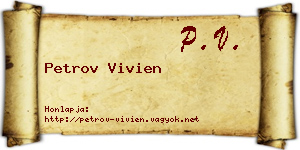 Petrov Vivien névjegykártya